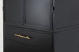 Black Kitchen Cabinet with Drawers