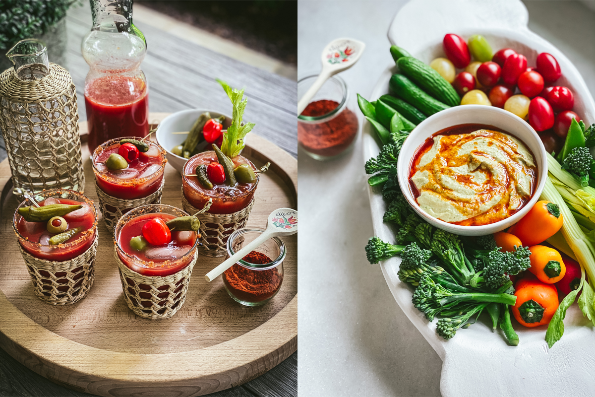 In The Kitchen: Spicy Bloody Mary and Seasonal Hummus