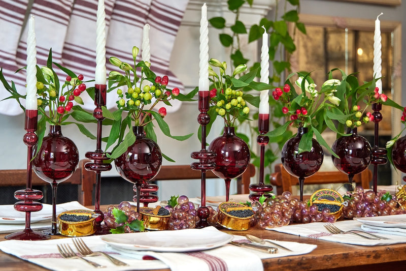 Merlot Wine Glass Vase, Medium