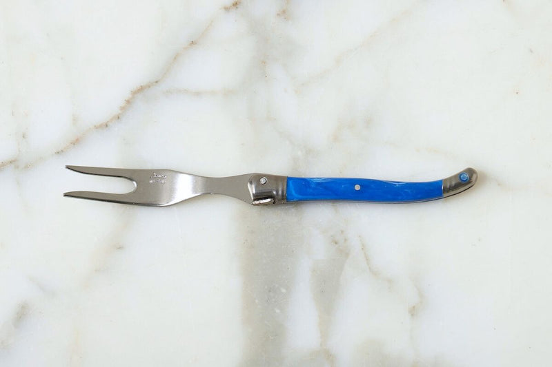 The Original French Laguiole Cheese Fork, Blue