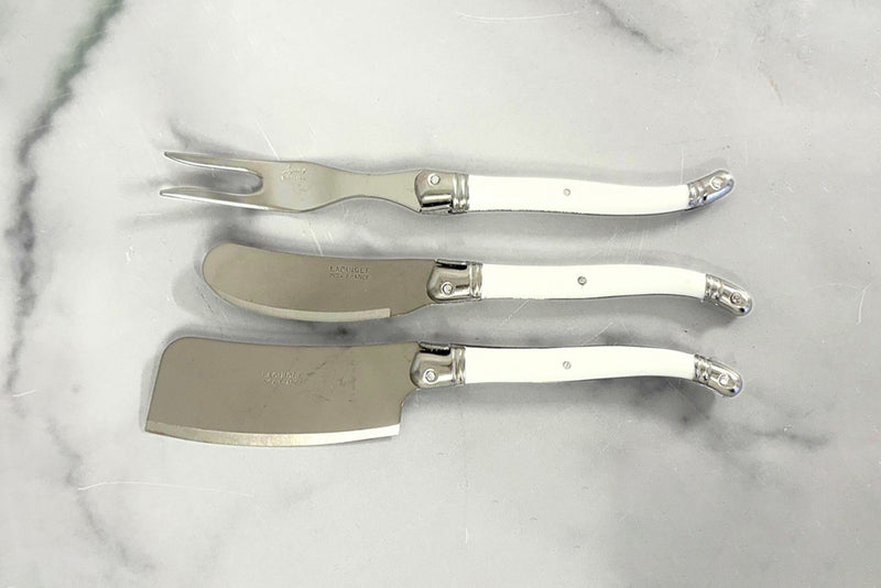 The Original French Laguiole Cheese Fork, White