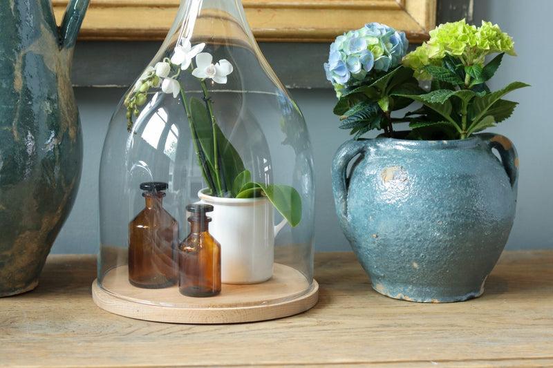 Vintage Inspired Confit Garden Pot, Large, Blue/Green