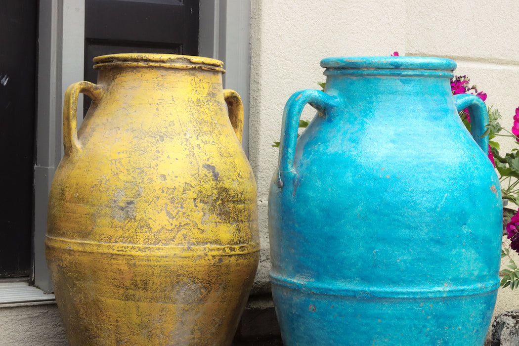 Extra Large Colored Found Amphora, Assorted