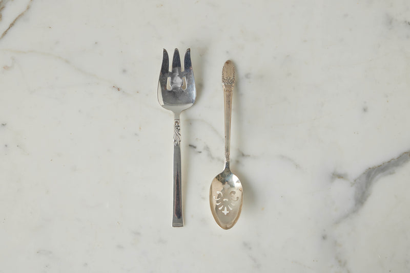Found Slotted Serving Spoon and Fork Set