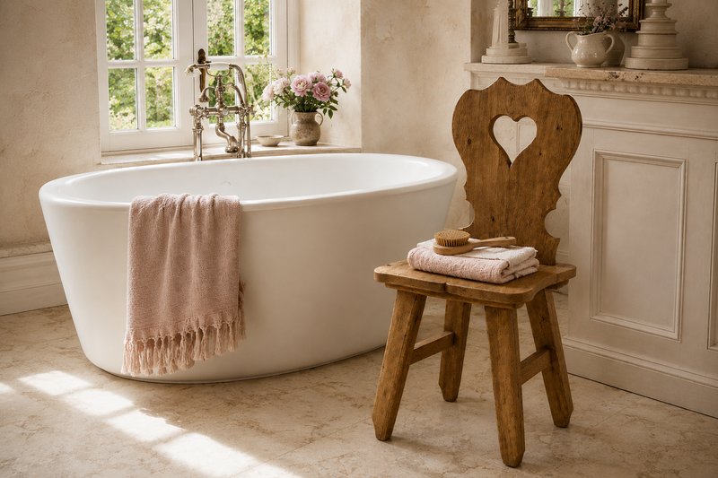 Tyrol Accent Chair, Natural Heart