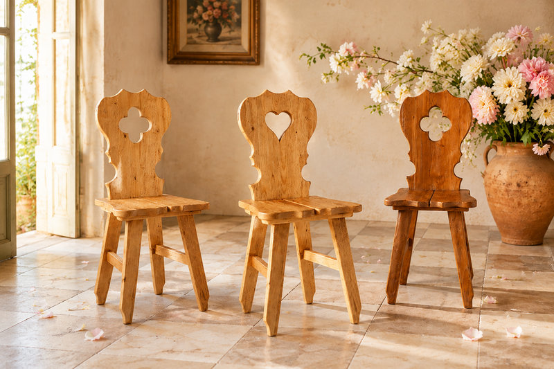 Tyrol Accent Chair, Natural Heart