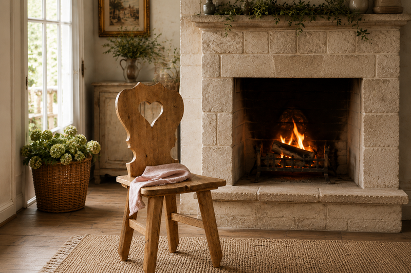 Tyrol Accent Chair, Natural Heart