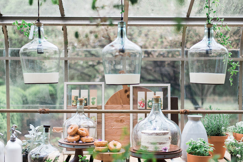 Glass Pendant Light, White Colorblock