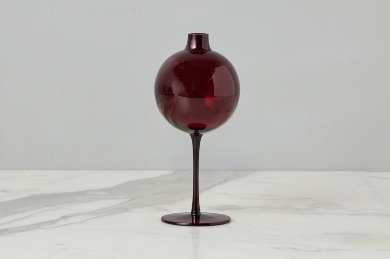 Merlot Wine Glass Vase, Medium