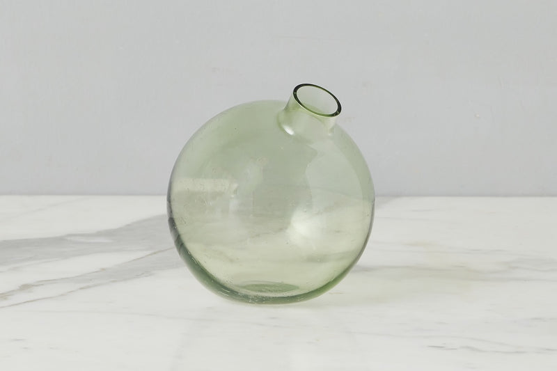 Glass Sphere Bud Vase, Sage Green