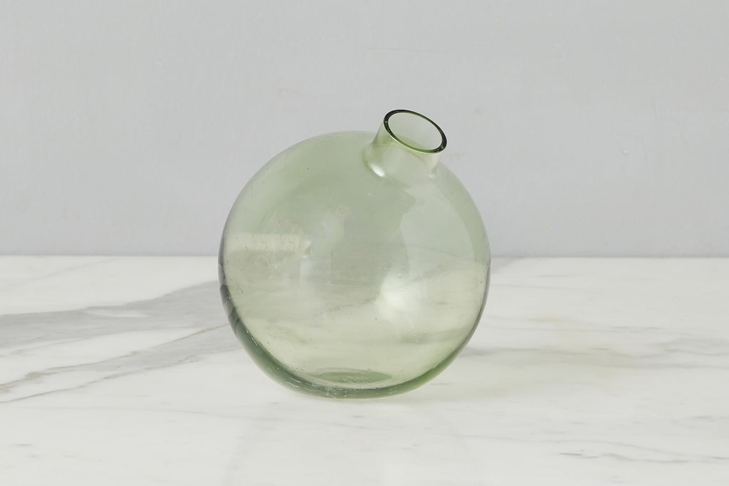 Glass Sphere Bud Vase Sage Green