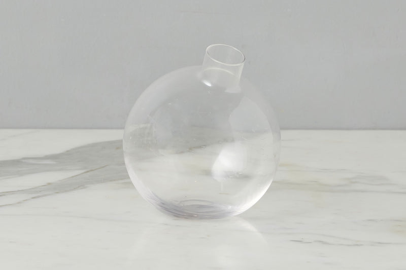 Glass Sphere Bud Vase, Clear