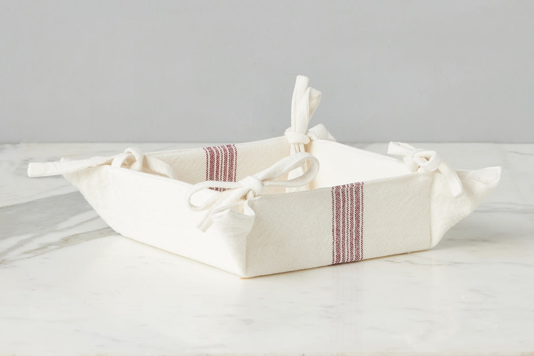 Napkin Tray, Vintage Merlot Red Stripe