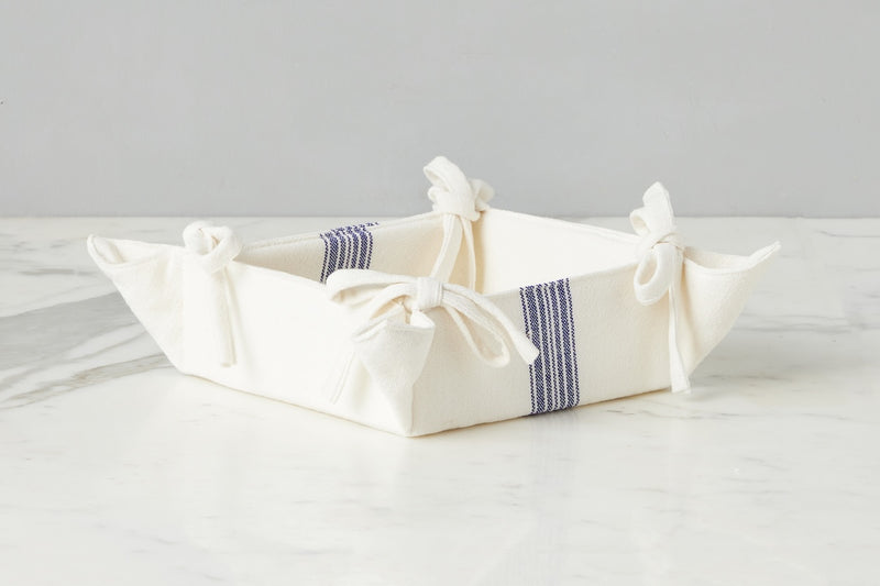 Napkin Tray, Vintage Navy Blue Stripe