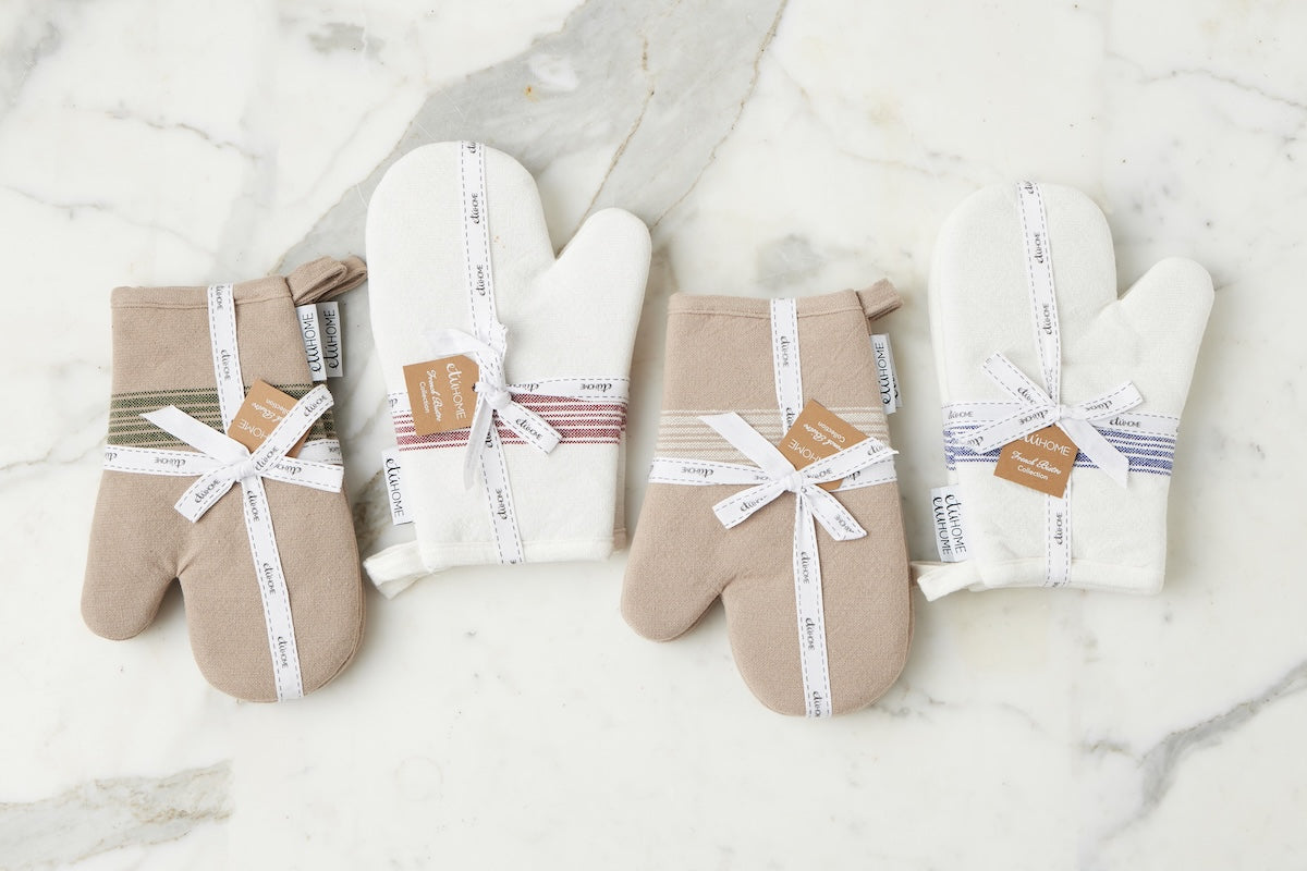 Oven Mitt, Vintage White Stripe - Thumbnail 5