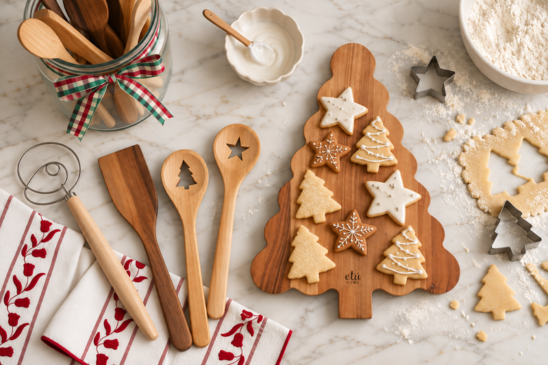 Euro Holiday Spoon Set, Beechwood