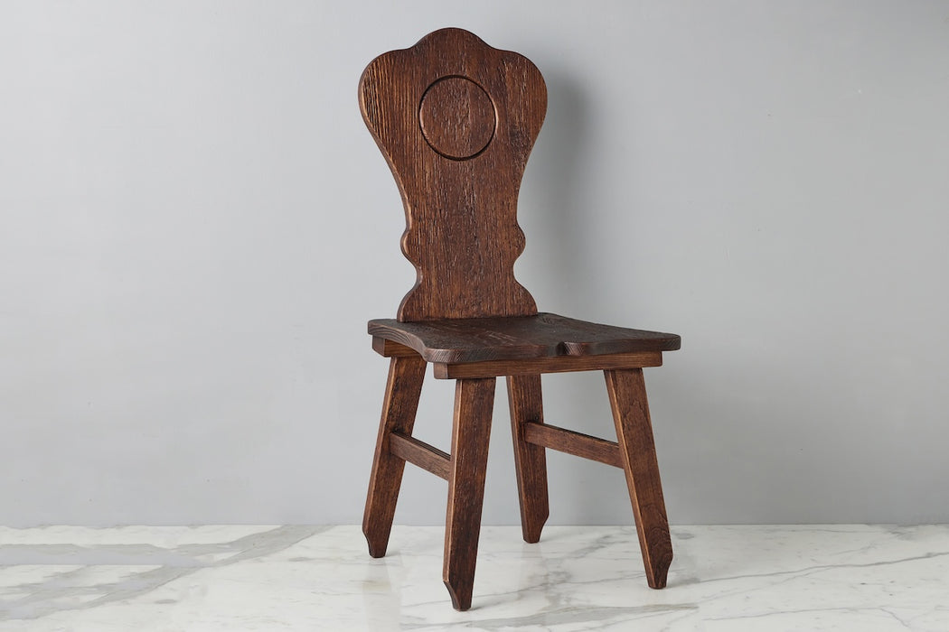 Modern Tyrolean Dining Chair, Saddle