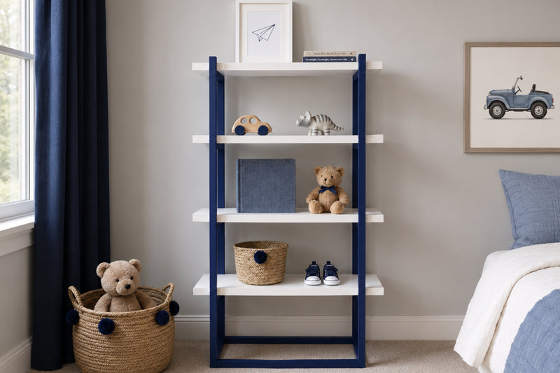 Navy with White, Pantry Shelf Unit