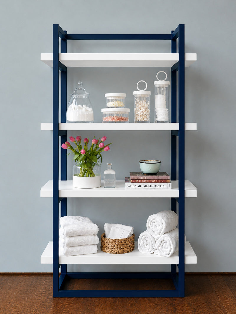 Navy with White, Pantry Shelf Unit