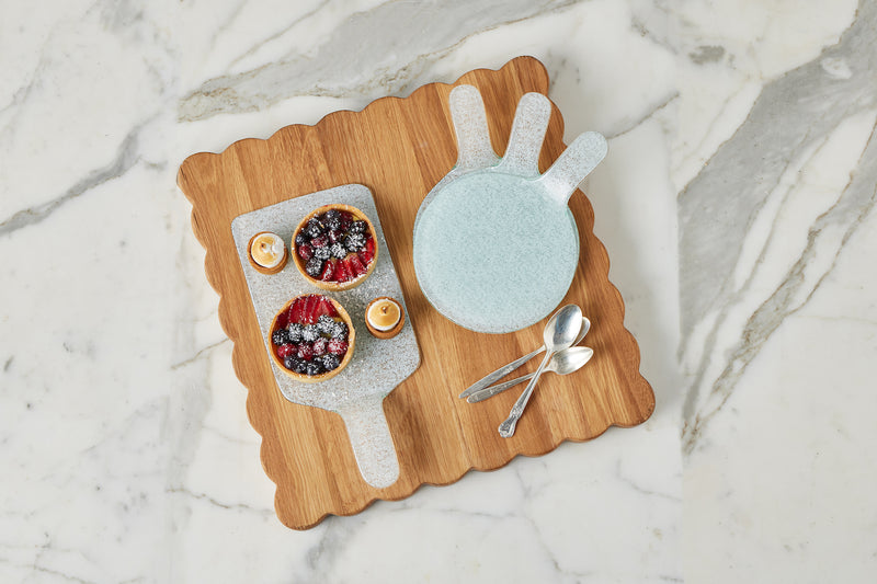 Glass Stacking Appetizer Plate, White