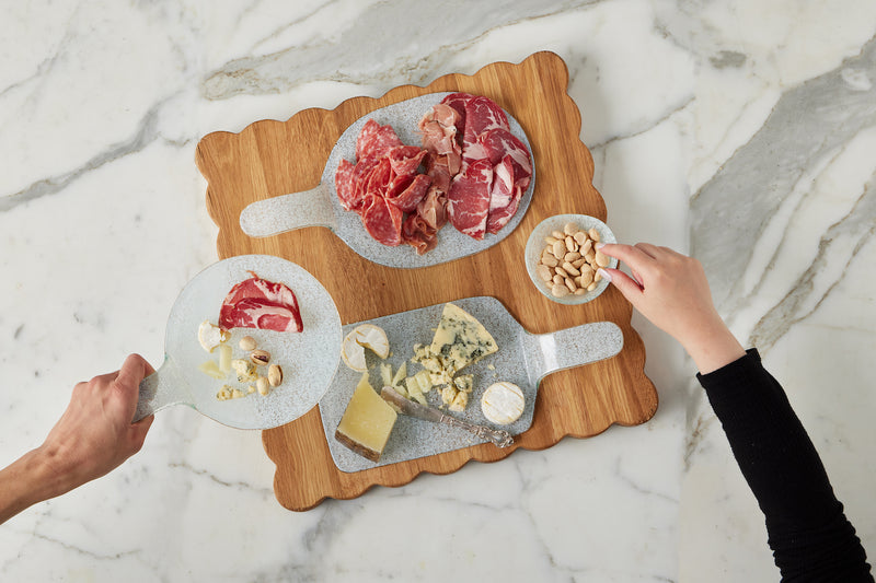 Glass Stacking Appetizer Plate, White