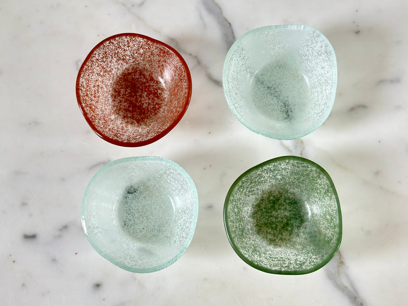 Glass Dipping Bowls, Set of 4, Heritage Tones