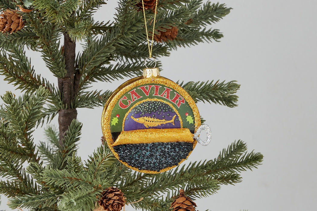 Glass Christmas Ornament, Caviar