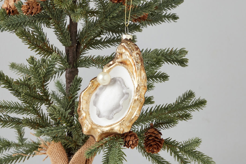 Glass Christmas Ornament, Oyster