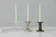 GEY519UG6 etuhome Glass Scalloped Candlesticks Green Set Of Three