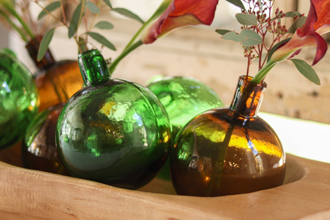 Green Sphere Bud Vase