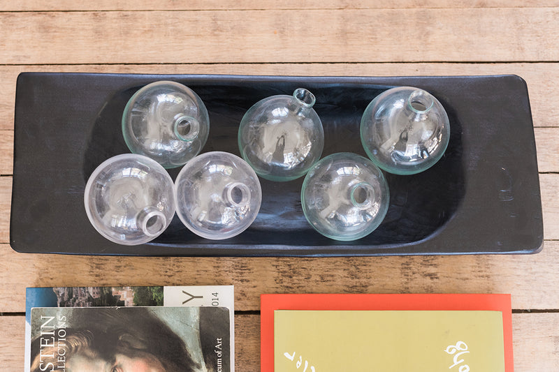 Glass Sphere Bud Vase, Clear