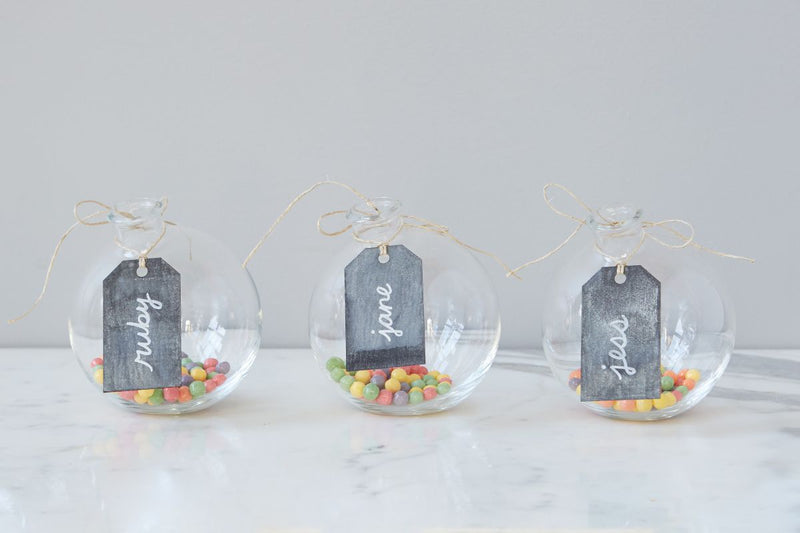 Glass Sphere Bud Vase, Clear