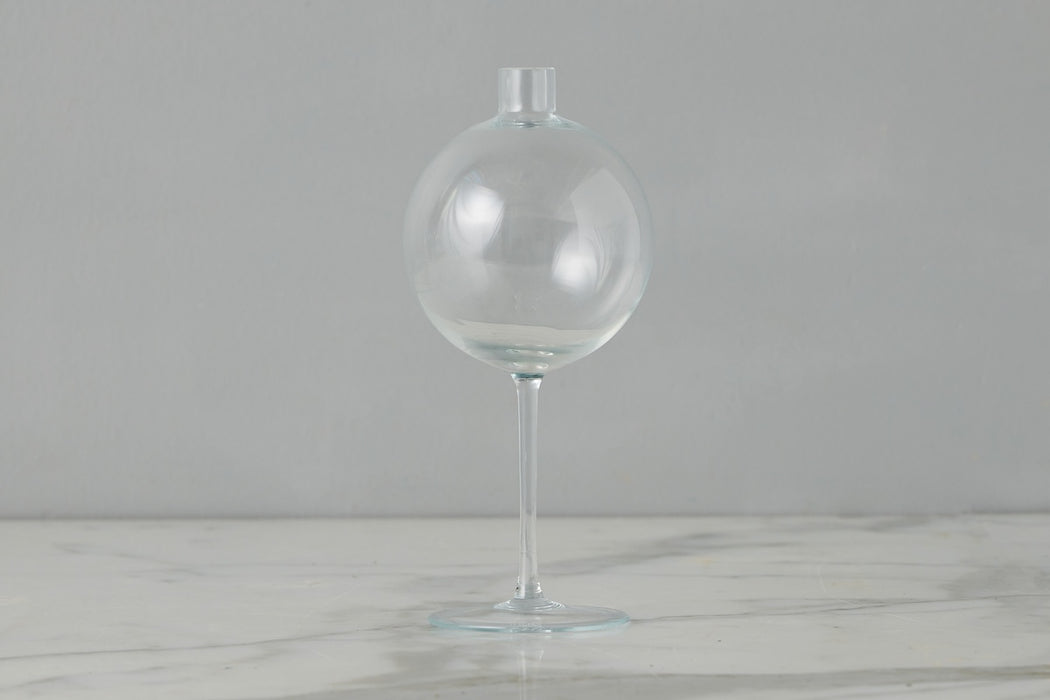 Clear Wine Glass Vase, Medium