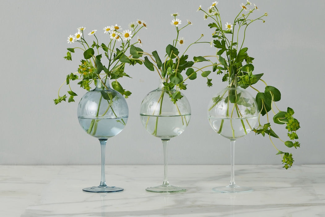 Clear Wine Glass Vase, Medium