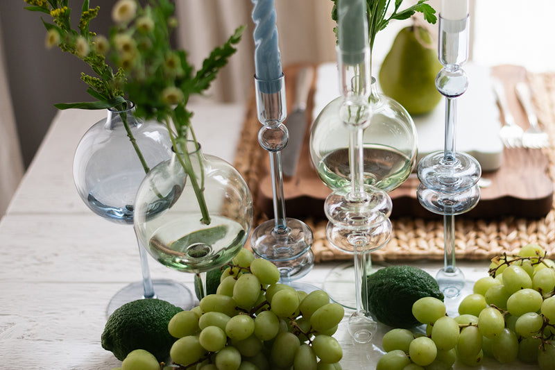 Sage Wine Glass Vase, Medium