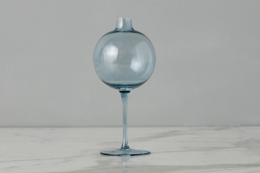 Denim Wine Glass Vase, Medium