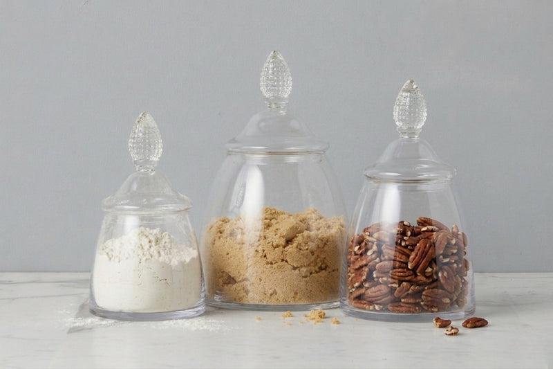 Glass Teardrop Jar, Lid, Small