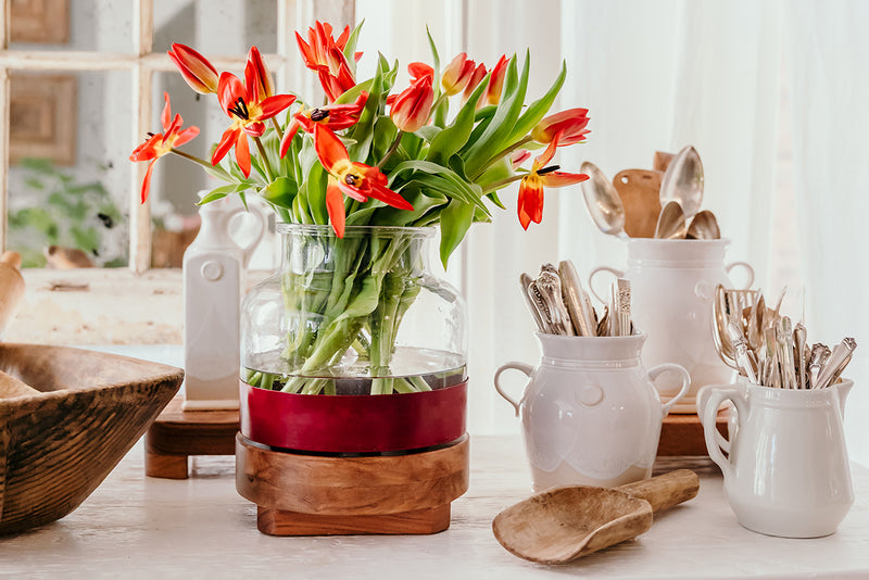 3-in-1 Glass Bloom Vase, Vineyard Color Set