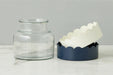 GMN455EWB9 etuhome 2 in 1 Scalloped Bloom Vase White Navy Blue