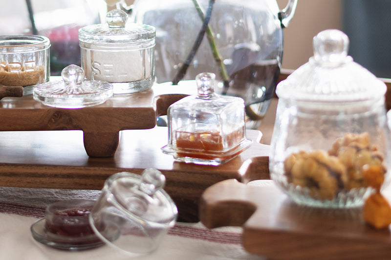 Bistro Glass Jam Jar, Square