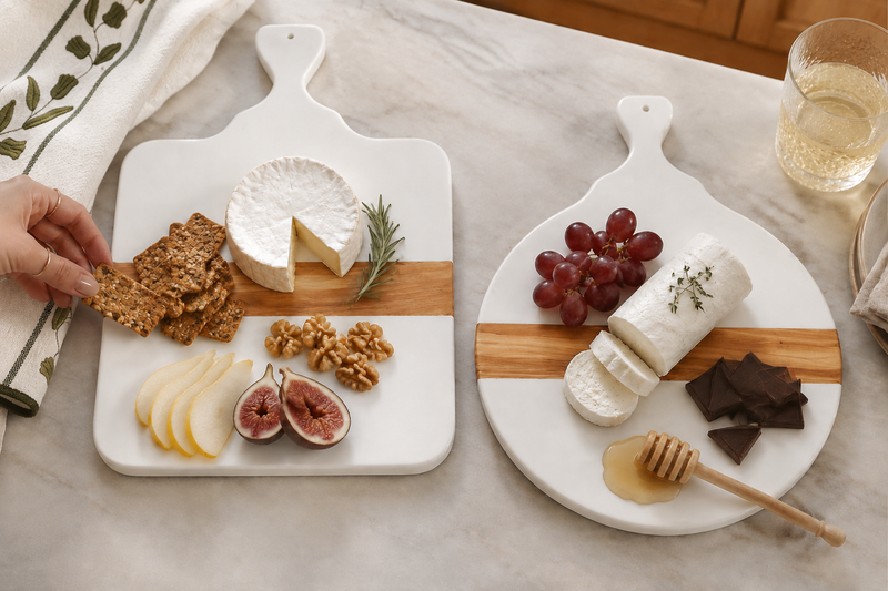 Mod Cheese Board, Small Round, White