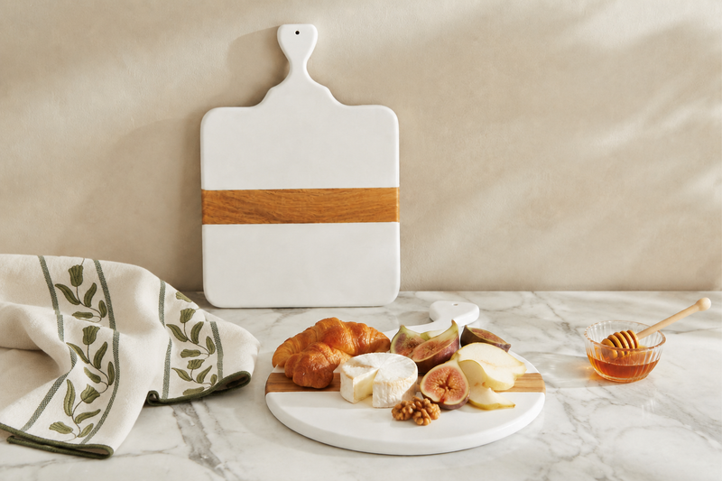 Mod Cheese Board, Small Rectangle, White