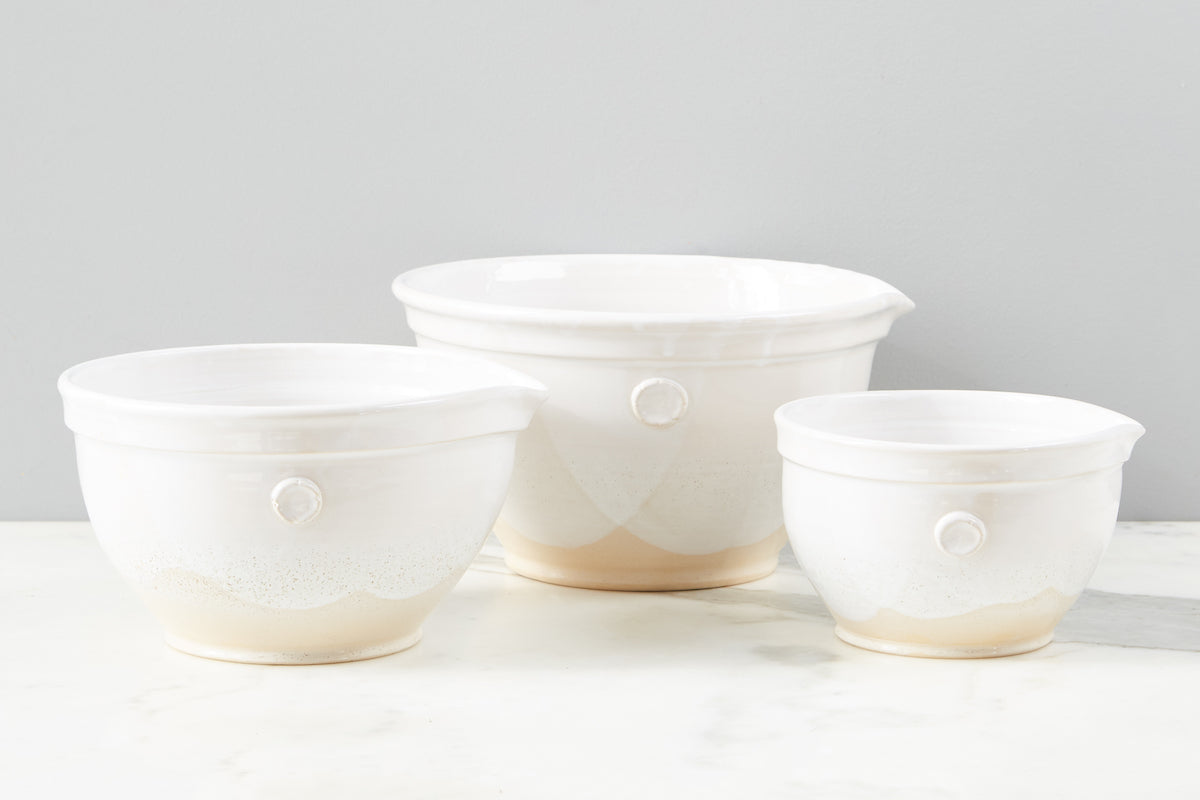 the mixing pot White Handthrown Mixing Bowl — etúHOME