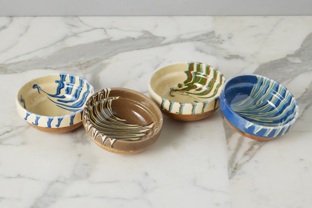 Vintage Swirl Decorative Terracotta Bowl, Assorted