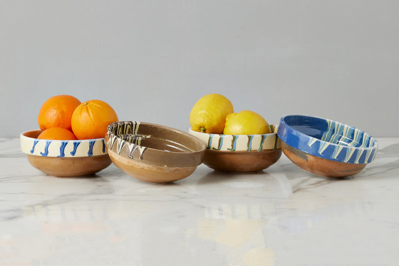 Found Decorative Terracotta Bowl, Assorted