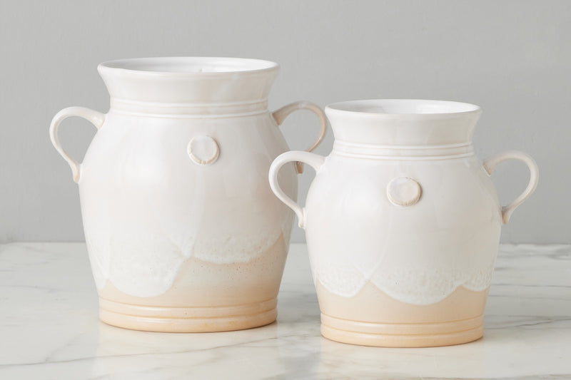 White Handthrown Confit Pot, Small
