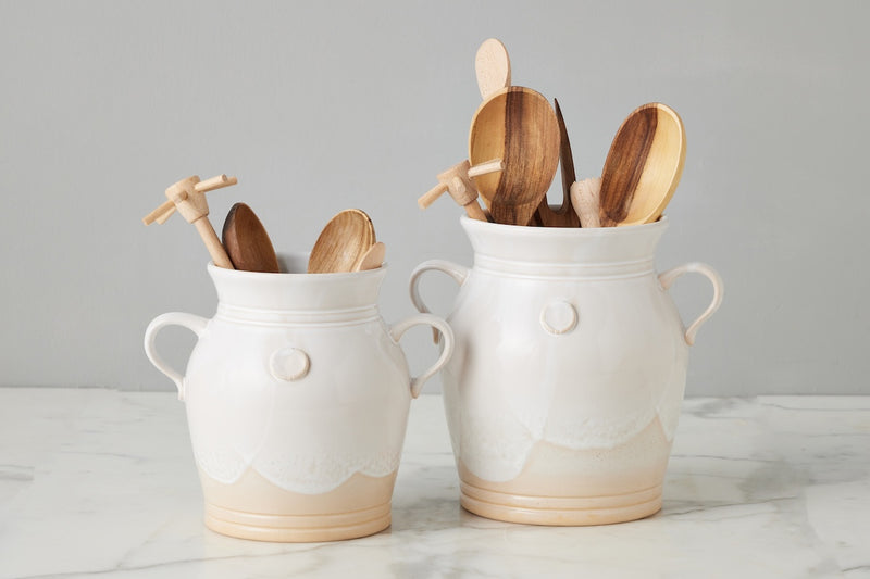 White Handthrown Confit Pot, Small