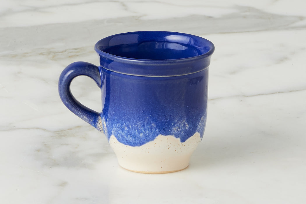Blue Handthrown Cappuccino Cup