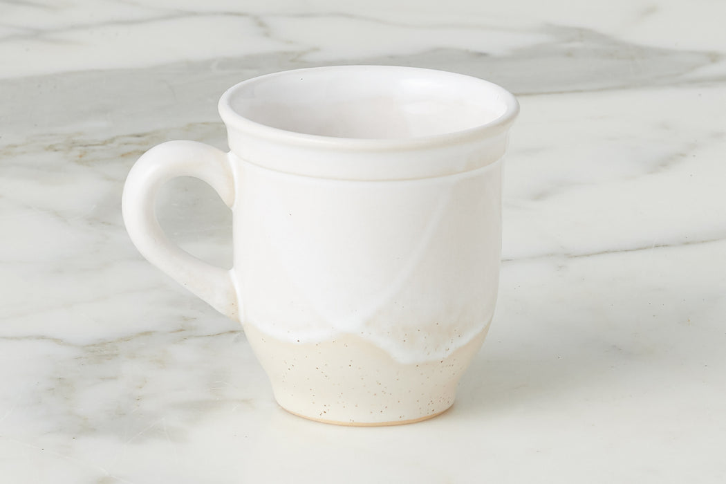 White Handthrown Cappuccino Cup