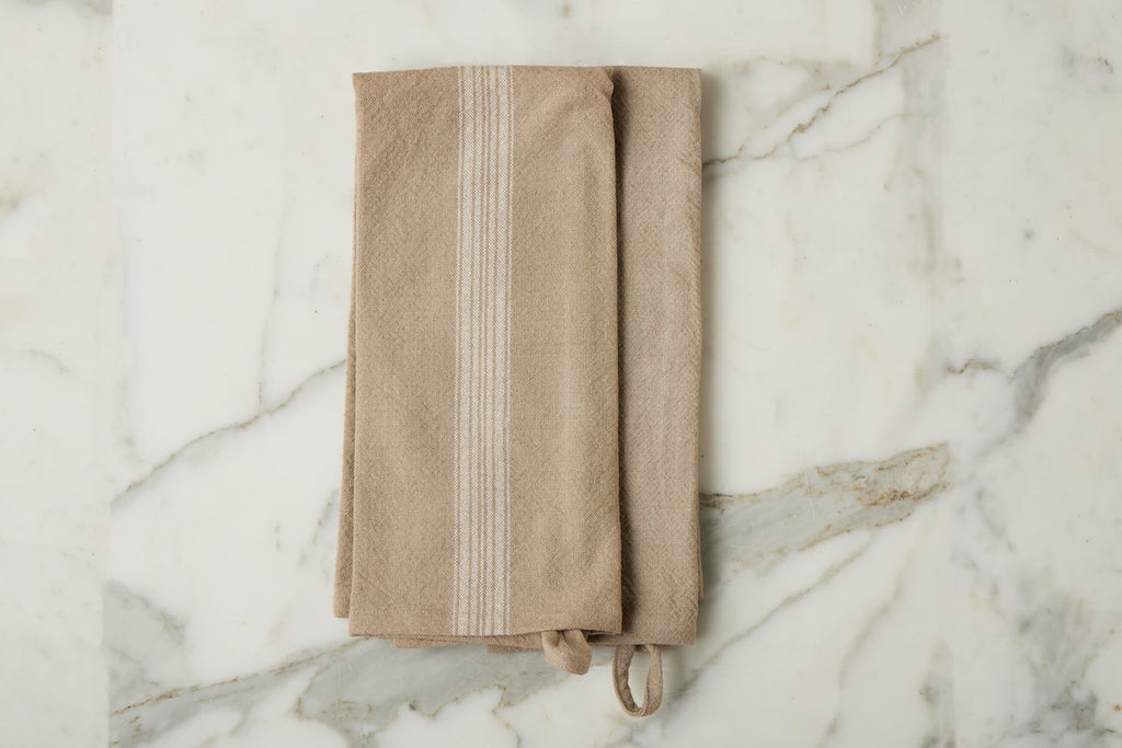 Kitchen Tea Towel Vintage Stripe Set 2